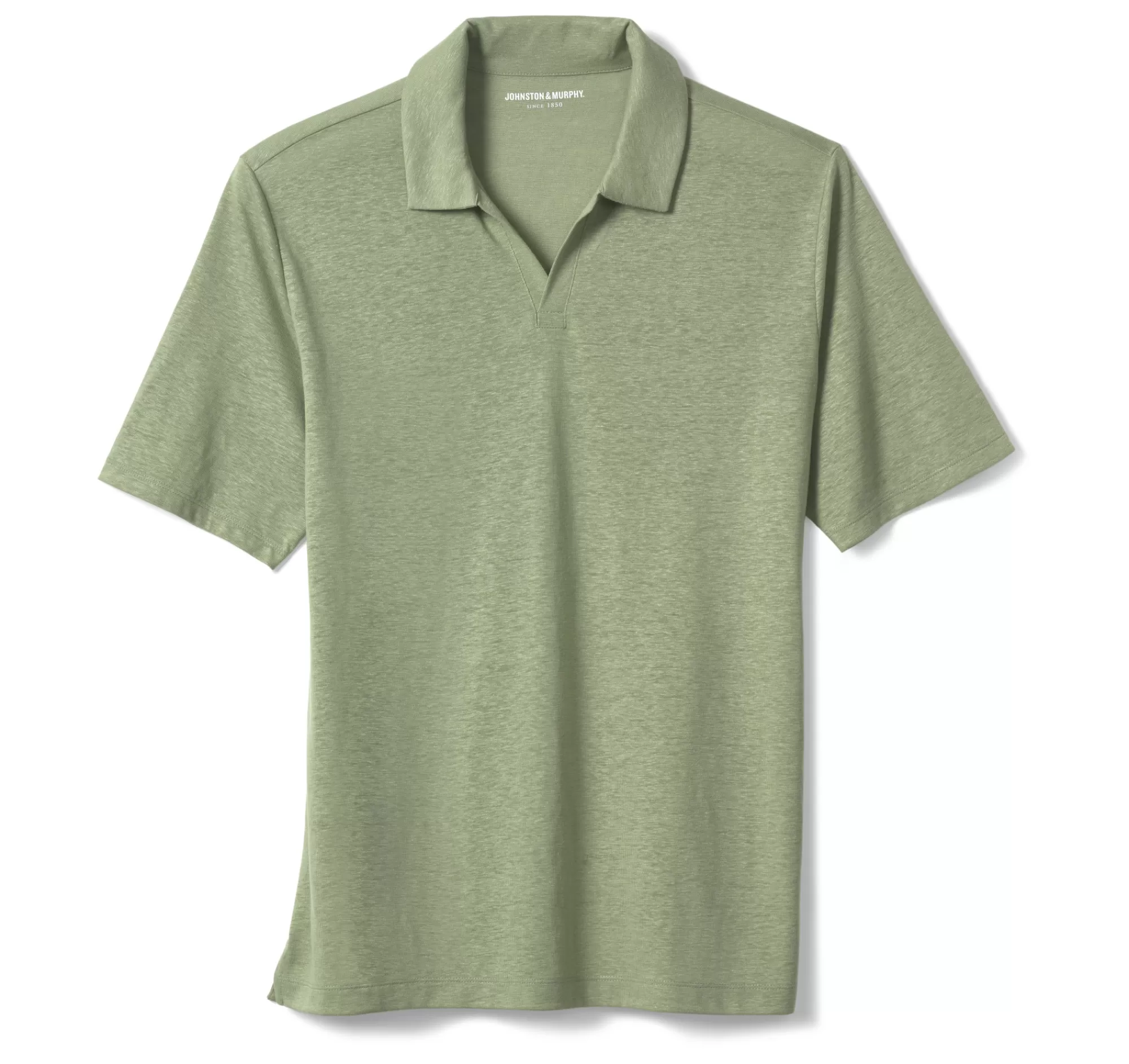 Flash Sale Linen-Blend V-Neck Polo Polos & Tees