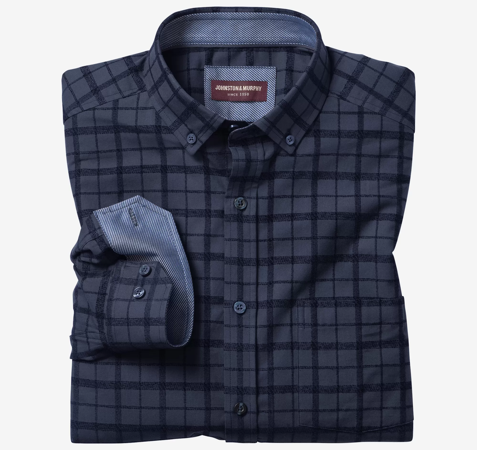 Cheap Long-Sleeve Twill Checked Shirt End of Season Sale | Shirts