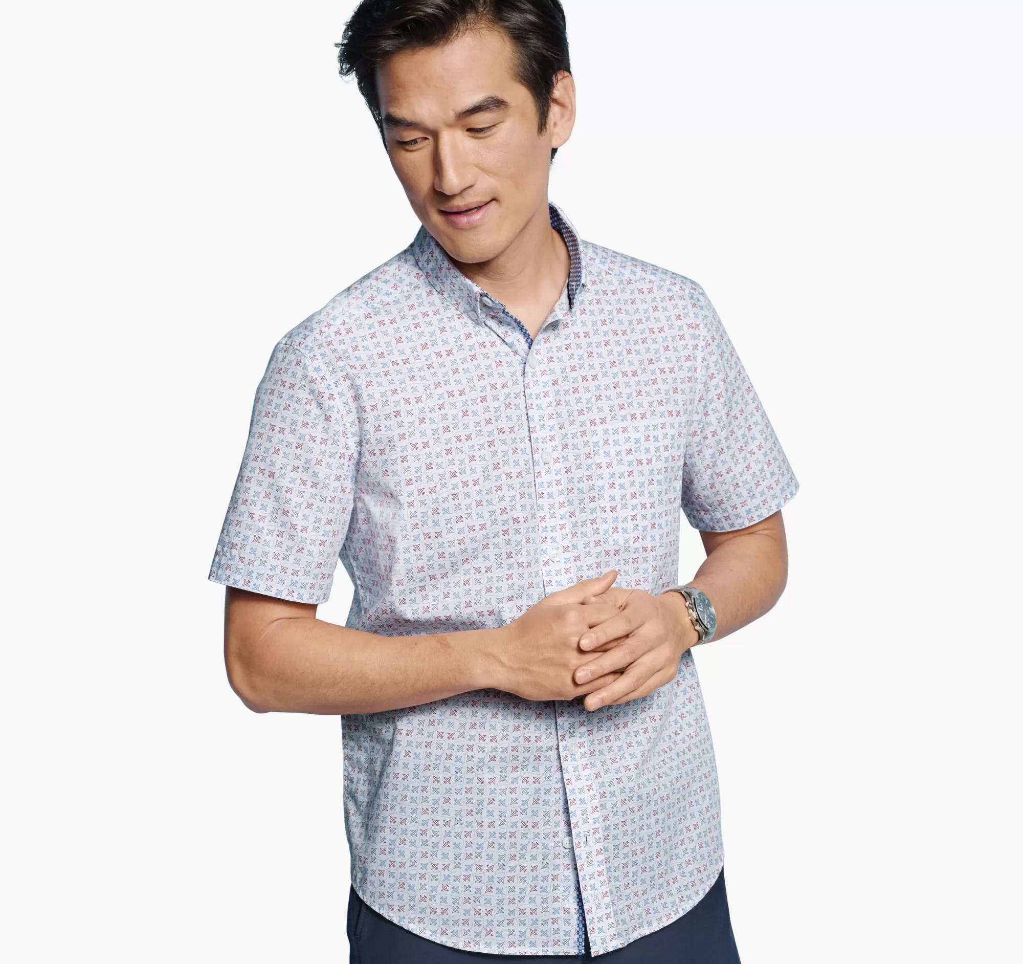 Store Printed Cotton Short-Sleeve Shirt Short-Sleeve Shirts