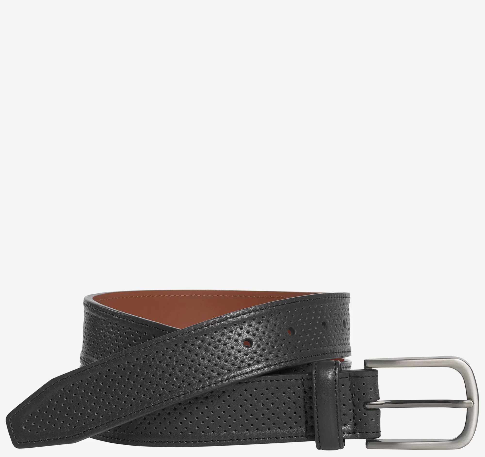 Online Soft Perforated Leather Belt Belts