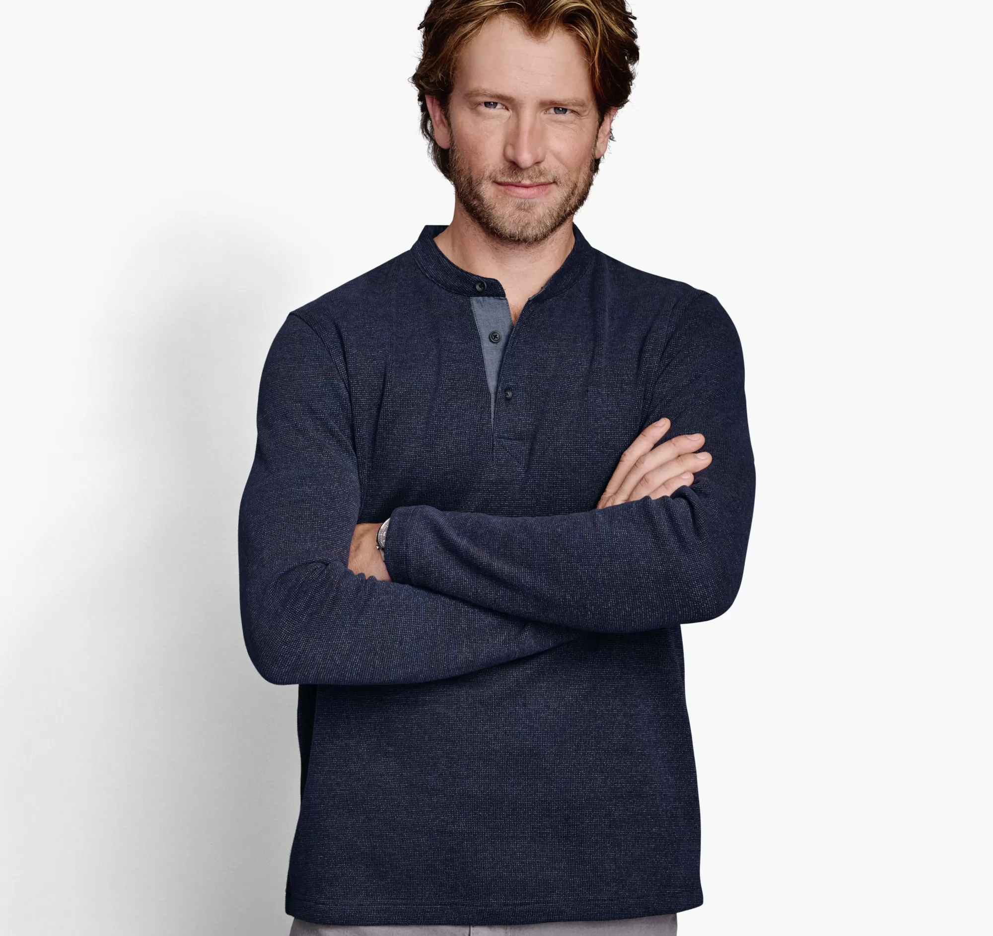 Best Sale Textured Henley End of Season Sale