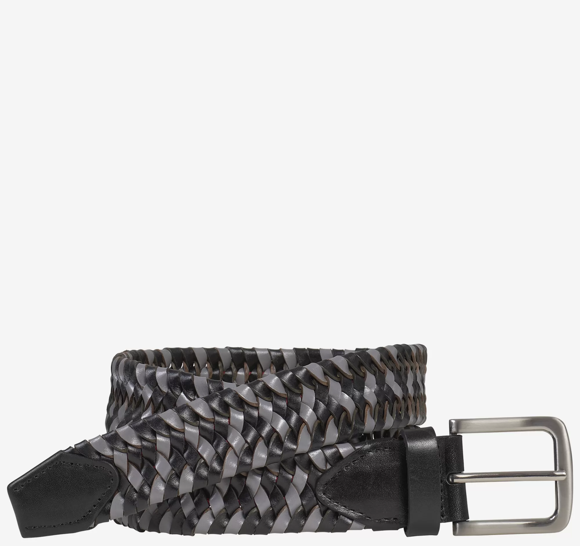 Store Woven Stretch-Leather Belt Belts